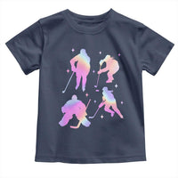 Iridescent Effect Hockey Players Retro Sport Lover Gift Toddler T Shirt - Wonder Print Shop