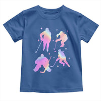 Iridescent Effect Hockey Players Retro Sport Lover Gift Toddler T Shirt - Wonder Print Shop