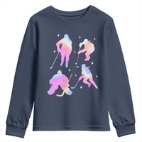 Iridescent Effect Hockey Players Retro Sport Lover Gift Youth Sweatshirt - Wonder Print Shop
