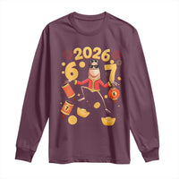 Funny Marcus The Worm Six Seven Meme Long Sleeve Shirt Lunar New Year 2026 Gift - Wonder Print Shop