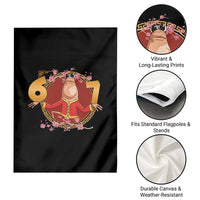 Funny Marcus The Worm Six Seven Lunar New Year Meme Garden Flag - Wonder Print Shop