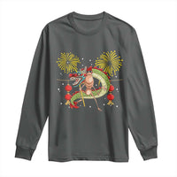 Funny Marcus The Worm Meme Long Sleeve Shirt Viral Lunar New Year - Wonder Print Shop