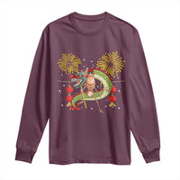 Funny Marcus The Worm Meme Long Sleeve Shirt Viral Lunar New Year - Wonder Print Shop