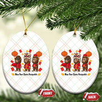 Funny New Year Same Assquatch Ceramic Ornament Bigfoot Lover - Wonder Print Shop