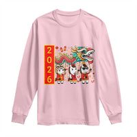 Cute Horse Dragon Dance Long Sleeve Shirt Lunar New Year - Wonder Print Shop