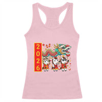 Cute Horse Dragon Dance Racerback Tank Top Lunar New Year - Wonder Print Shop