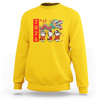 Cute Horse Dragon Dance Sweatshirt Lunar New Year - Wonder Print Shop