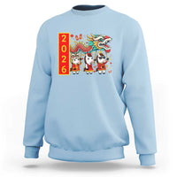 Cute Horse Dragon Dance Sweatshirt Lunar New Year - Wonder Print Shop