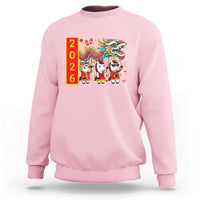 Cute Horse Dragon Dance Sweatshirt Lunar New Year - Wonder Print Shop