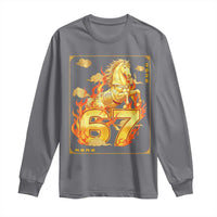 Funny Horse Six Seven Meme Long Sleeve Shirt Happy Lunar New Year - Wonder Print Shop