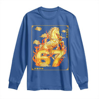 Funny Horse Six Seven Meme Long Sleeve Shirt Happy Lunar New Year - Wonder Print Shop