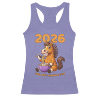 Still Not Joining A Gym Lunar New Year Racerback Tank Top Funny Horse Eating Ramen - Wonder Print Shop
