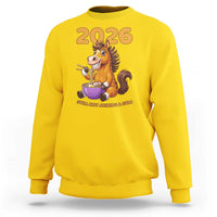 Still Not Joining A Gym Lunar New Year Sweatshirt Funny Horse Eating Ramen - Wonder Print Shop