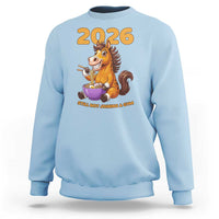 Still Not Joining A Gym Lunar New Year Sweatshirt Funny Horse Eating Ramen - Wonder Print Shop