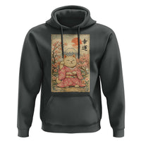 Japanese Anime Maneki Neko Hoodie Kawaii Waving Cat Good Luck Kanji - Wonder Print Shop