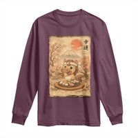 Funny Horse Eating Sushi Long Sleeve Shirt Japanese Noodle Lover - Wonder Print Shop