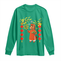 Funny Tet Holiday Long Sleeve Shirt Cute Horse In Ao Dai - Wonder Print Shop