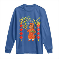Funny Tet Holiday Long Sleeve Shirt Cute Horse In Ao Dai - Wonder Print Shop