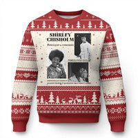 Shirley Chisholm Unbought And Unbossed Ugly Christmas Sweater Vintage Feminist Poster