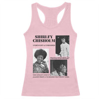 Shirley Chisholm Unbought And Unbossed Racerback Tank Top Vintage Feminist Poster