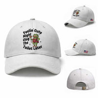 Funny Frog Bathroom Jokes Baseball Cap Feeling Cute Might Clog The Toilet Later