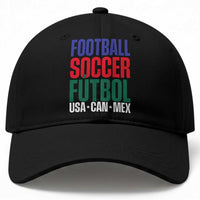 Canada Mexico USA Baseball Cap Football Fan Gift
