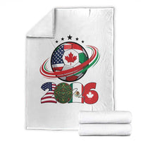 USA Mexico Canada Throw Blanket 2026 Football Fan Gift