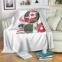 USA Mexico Canada Throw Blanket 2026 Football Fan Gift