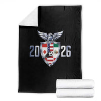 Canada Mexico USA Throw Blanket International Soccer Lover Gift