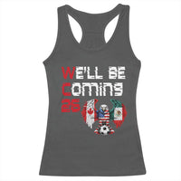 Glitched North America Eagle Soccer Racerback Tank Top We Will Be Coming 26
