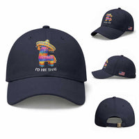 Funny Rainbow Pinata Sombrero Baseball Cap Id Hit That