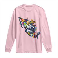 Cinco De Mayo Party Mexican Map Long Sleeve Shirt Lets Fiesta