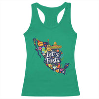 Cinco De Mayo Party Mexican Map Racerback Tank Top Lets Fiesta