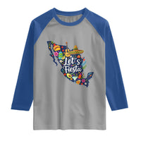 Cinco De Mayo Party Mexican Map Raglan Shirt Lets Fiesta