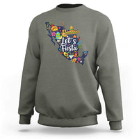 Cinco De Mayo Party Mexican Map Sweatshirt Lets Fiesta