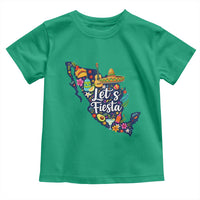 Cinco De Mayo Party Mexican Map Toddler T Shirt Lets Fiesta