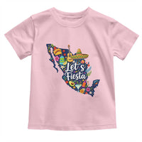 Cinco De Mayo Party Mexican Map Toddler T Shirt Lets Fiesta