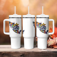 Cinco De Mayo Party Mexican Map Tumbler With Handle Lets Fiesta
