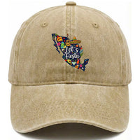 Cinco De Mayo Party Mexican Map Washed Cotton Baseball Cap Lets Fiesta