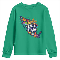 Cinco De Mayo Party Mexican Map Youth Sweatshirt Lets Fiesta
