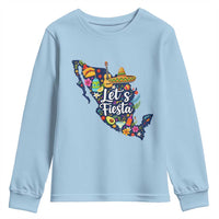 Cinco De Mayo Party Mexican Map Youth Sweatshirt Lets Fiesta