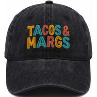 Tacos And Margaritas Lover Washed Cotton Baseball Cap Cinco De Mayo Fiesta