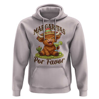 Funny Cinco De Mayo Highland Cow Hoodie Margaritas Por Favor