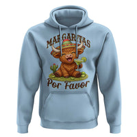 Funny Cinco De Mayo Highland Cow Hoodie Margaritas Por Favor