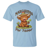 Funny Cinco De Mayo Highland Cow T Shirt Margaritas Por Favor