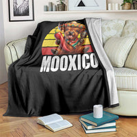 Funny Highland Cow MooXico Throw Blanket Cinco De Mayo Fiesta Party