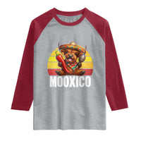 Funny Highland Cow MooXico Raglan Shirt Cinco De Mayo Fiesta Party