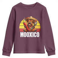 Funny Highland Cow MooXico Youth Sweatshirt Cinco De Mayo Fiesta Party