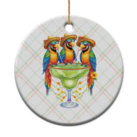 Cinco De Mayo Summer Party Ceramic Ornament Funny Parrots Drinking Margaritas