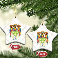 Cinco De Mayo Summer Party Ceramic Ornament Funny Parrots Drinking Margaritas